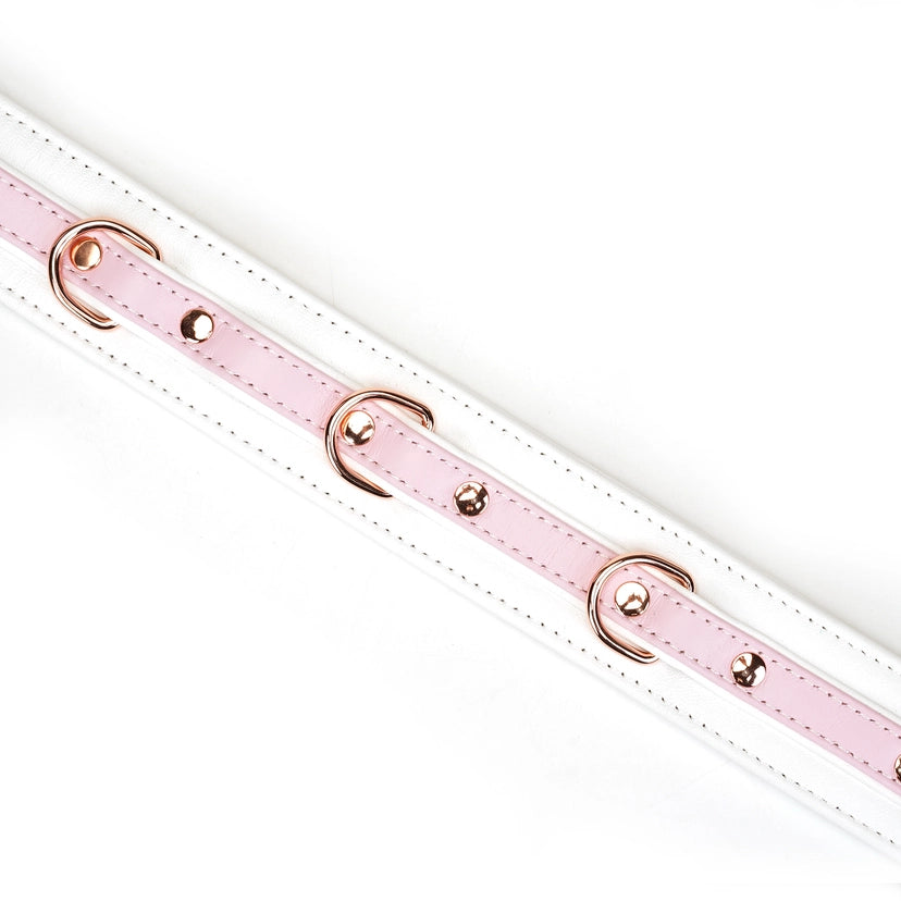 Pink Fairy Leather Collar and Leash