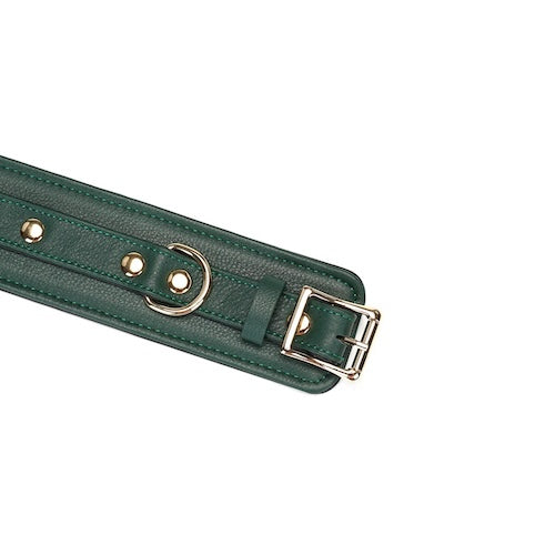 Rich Emerald Leather Anklecuffs
