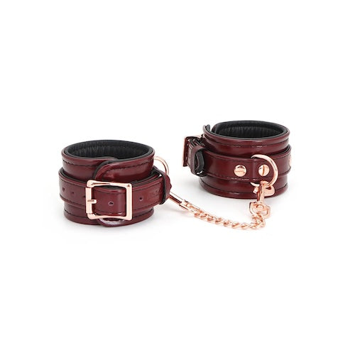 Red Wine Leather Handcuffs