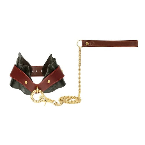 Equestrian Leather Posture Collar and Leash